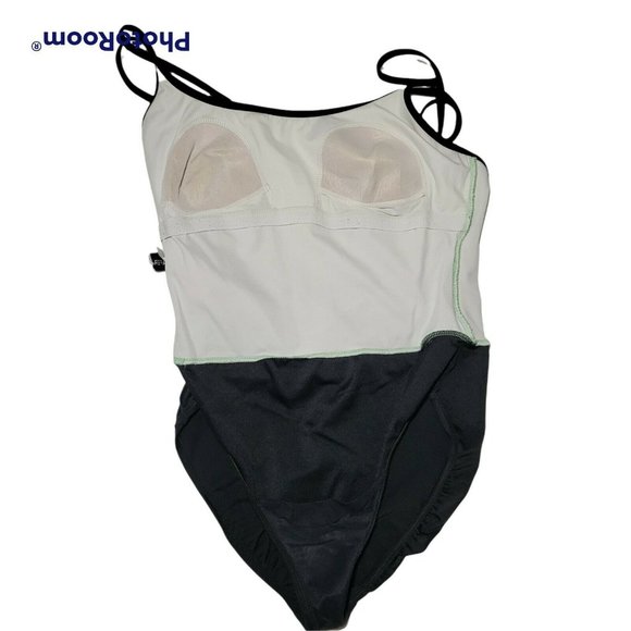 Trimshaper Swimsuit Womens Size 12 One Piece Strappy Green Black Swim Wear Beach - Picture 9 of 12